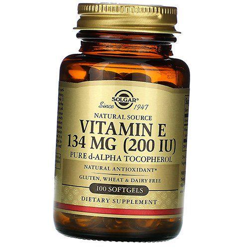 Витамины Solgar Vitamin E 200 ME 100 гел. капс. (36313074)