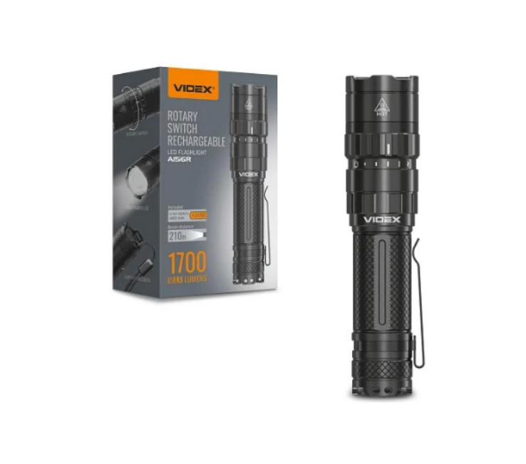 Фонарь Videx VLF-A156R 1700 Lm 6500K 1x21700 5P 13 см (31540)