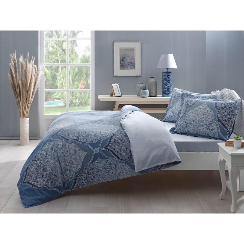 Постельное белье TAC Yasmin turkuaz v01 евро Бирюзовый (svt-2000022231510)