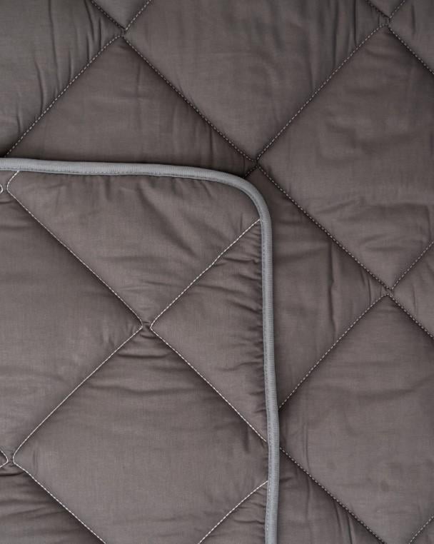 Одеяло из овечьей шерсти мериносов MERINO всесезонное поплин 140х200 см Графитовый (HLZ246PG) - фото 7