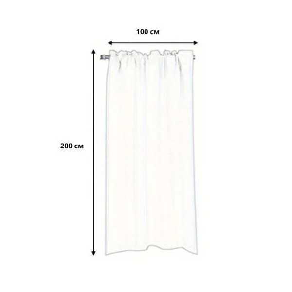 Штора на дверь 200х100 см Голубой (C00858-1) - фото 5