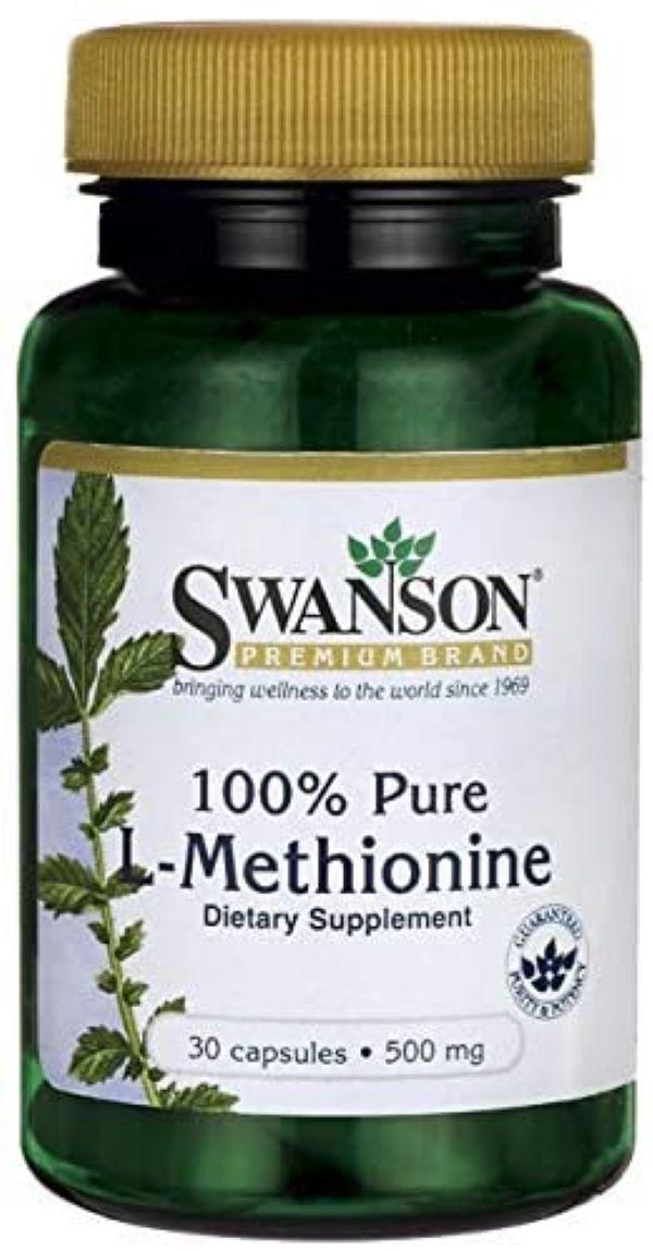 Метіонін Глутамін L Swanson L-Methionine 500 mg 30 капс.
