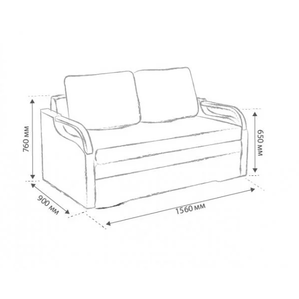 Диван прямий розкладний Елегант Benefit 16 (20093611) - фото 4
