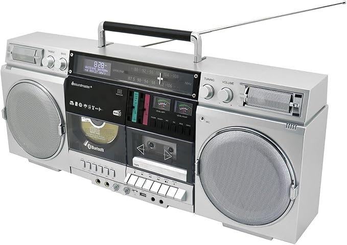 Бумбокс Soundmaster SCD1980SI Ghetto Blaster USB DAB+ CD/MP3 портативний касетний магнітофон кодування (SCD1980SI)