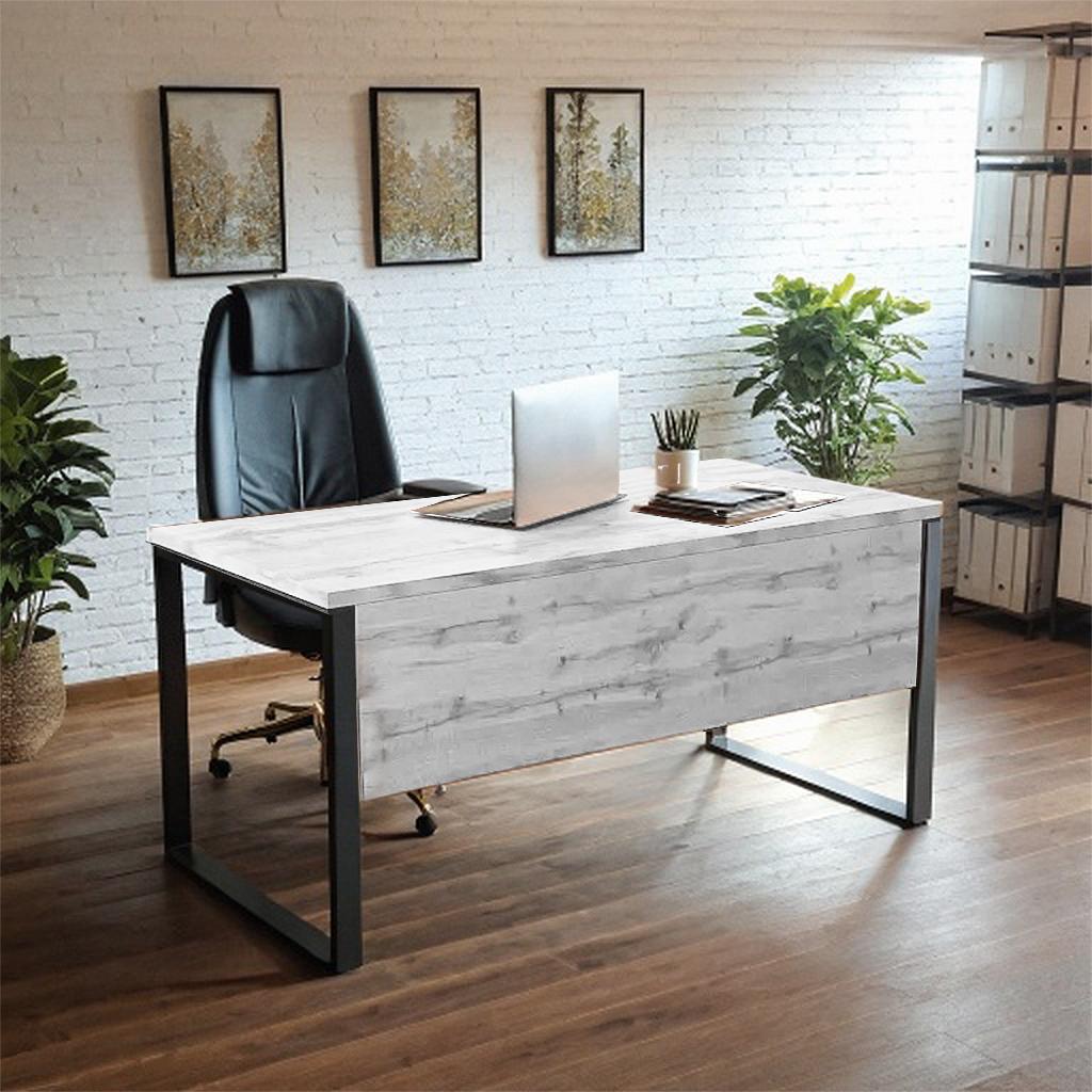 Стіл керівника Tobi Sho LOFT Iceberg СКА/1 прямий стільниця 36 мм 1800х800х765 Дуб крафт білий - фото 3