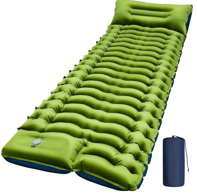 Килимок туристичний з вбудованою системою накачування та з подушкою 201x70 см (1408)
