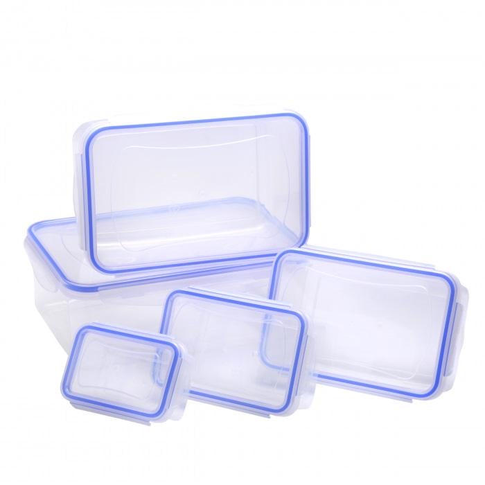 Набор контейнеров для хранения Kamille КМ-20003 из пластика 5 шт. Прозрачный (150-84-20003)