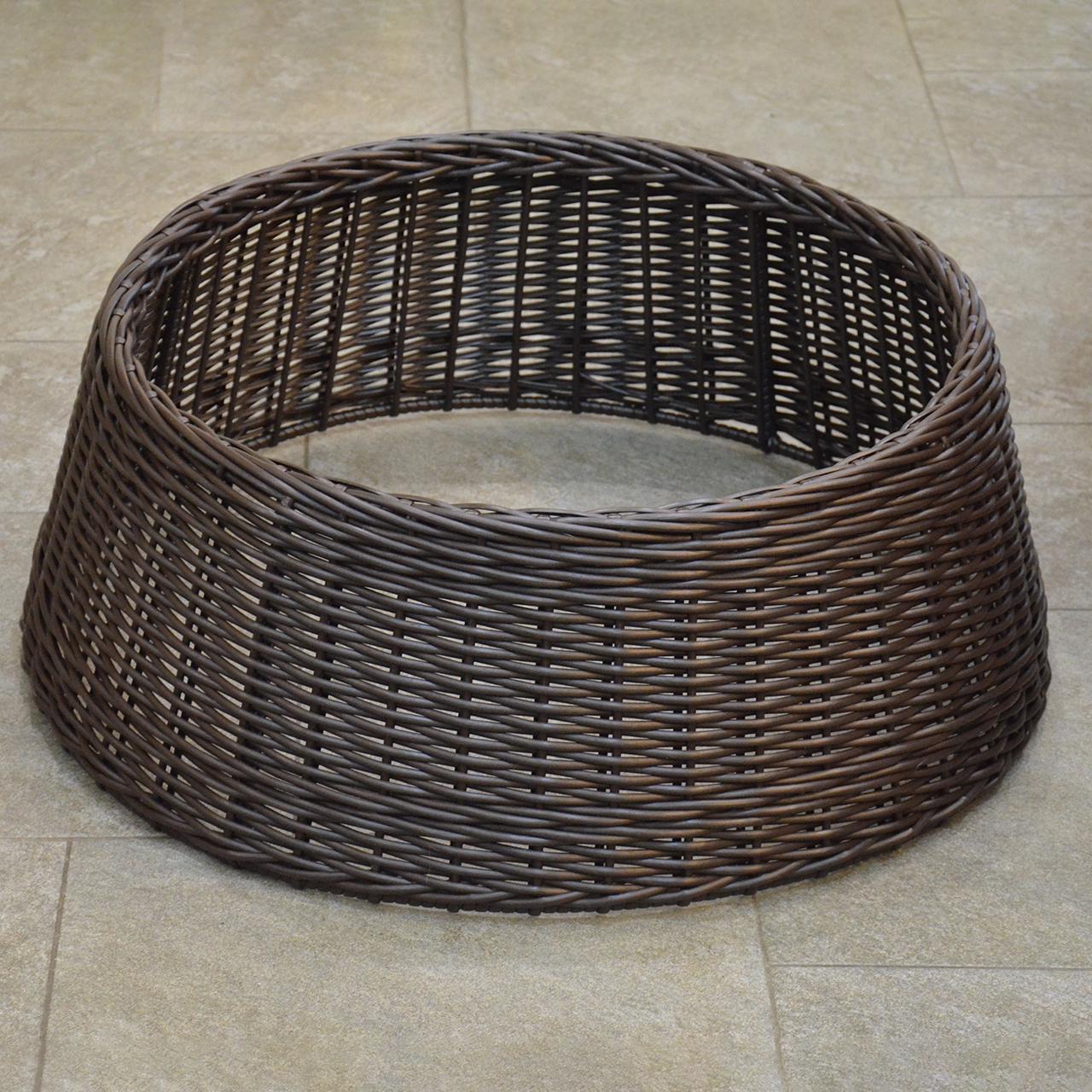 Подставка-юбка под елку плетеная из искусственного ротанга/ручной работы XXL Венге (23100929) - фото 4 Подставка-юбка под елку плетеная из искусственного ротанга/ручной работы XXL Венге (23100929) - фото 4