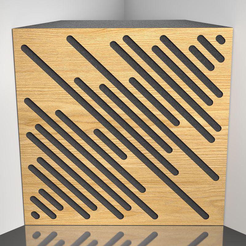 Бас ловушка Ecosound Diagonal Sherwood 50х50 см 100 мм Светлый дуб (1585)