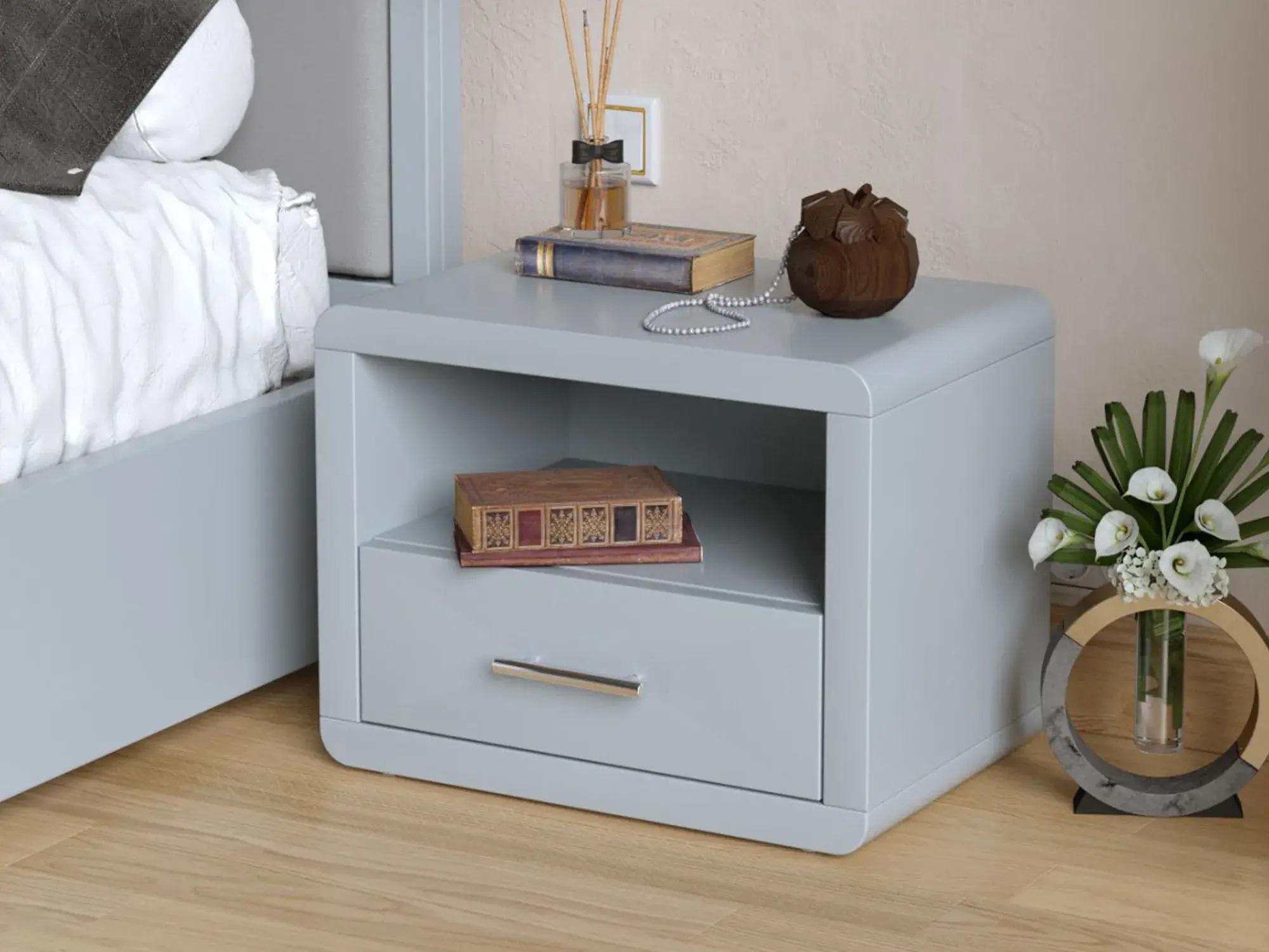 Тумба прикроватная Арбор Древ Глория 1Ш натуральное дерево сосна Серый (51631)