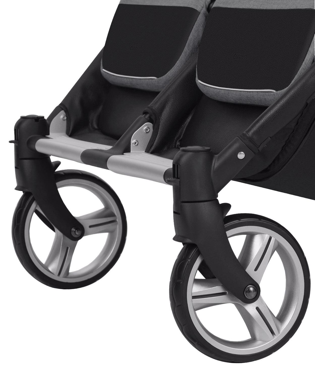 Коляска дитяча Carrello Connect для двійні з люлькою Ink Gray (CRL-5502/1) - фото 9