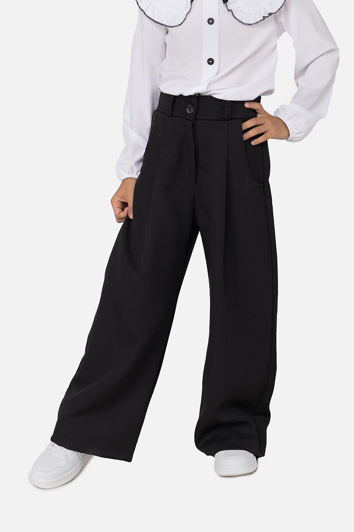 Брюки для девочки 134 см Черный (SKT000996351)