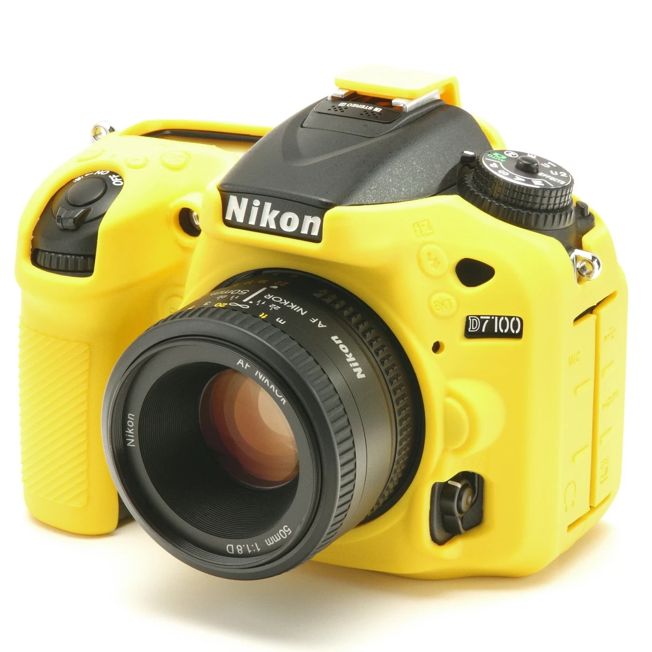 Чехол защитный силиконовый для фотоаппаратов Nikon D7100 D7200 Желтый
