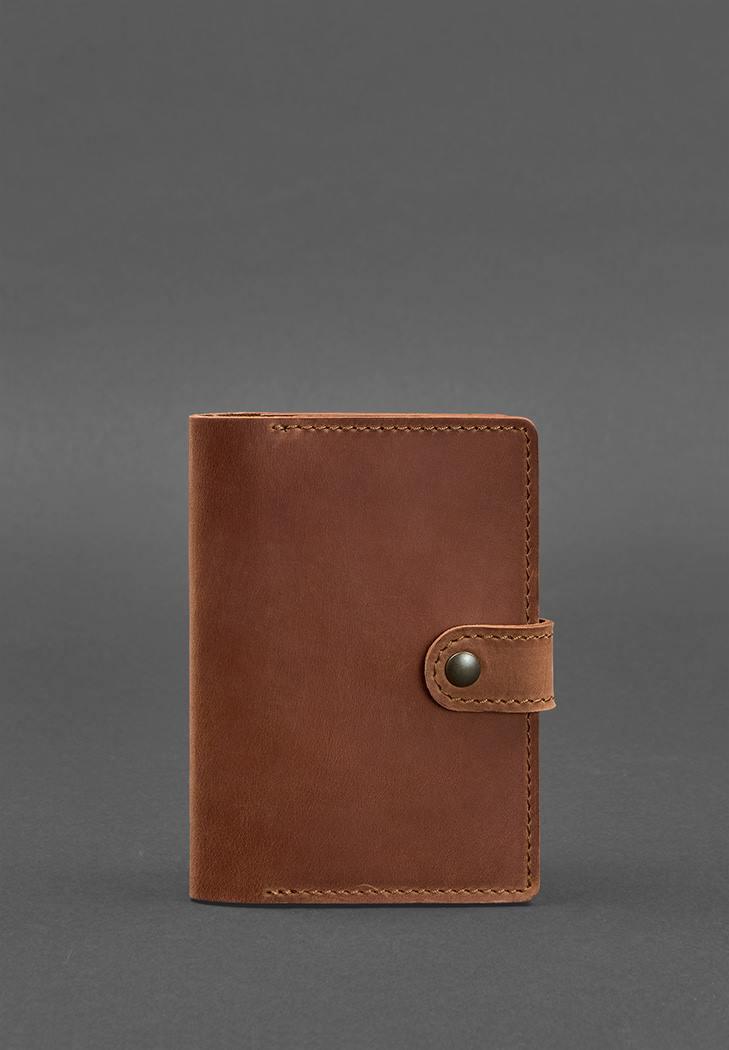 Обкладинка шкіряна для паспорта 3.0 Crazy Horse Світло-коричневий (A-027219)