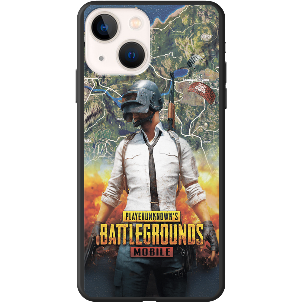 Чехол BoxFace iPhone 13 PUBG Mobile Черный силикон (43370-up2309-43446)