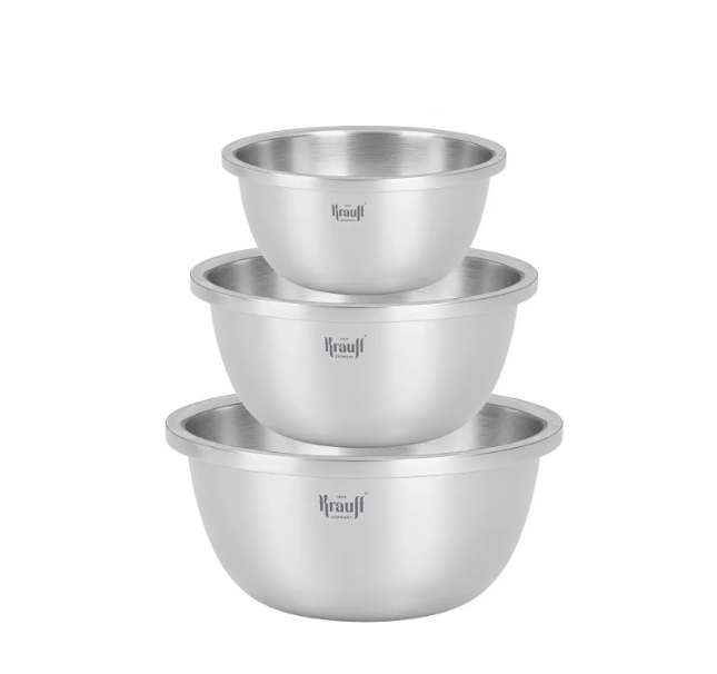 Набір мисок з нержавіючої сталі Krauff зі скляними контейнерами/подрібнювачем та кухонними дошками (28481) - фото 2 Набір мисок з нержавіючої сталі Krauff зі скляними контейнерами/подрібнювачем та кухонними дошками (28481) - фото 2