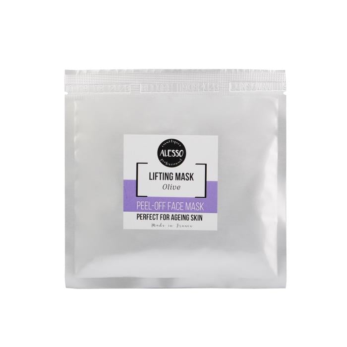 Альгинатная маска ALESSO Lifting Mask Olive с Оливой лифтинговая тонизирующая для всех типов кожи 25 г  (3273629213176)