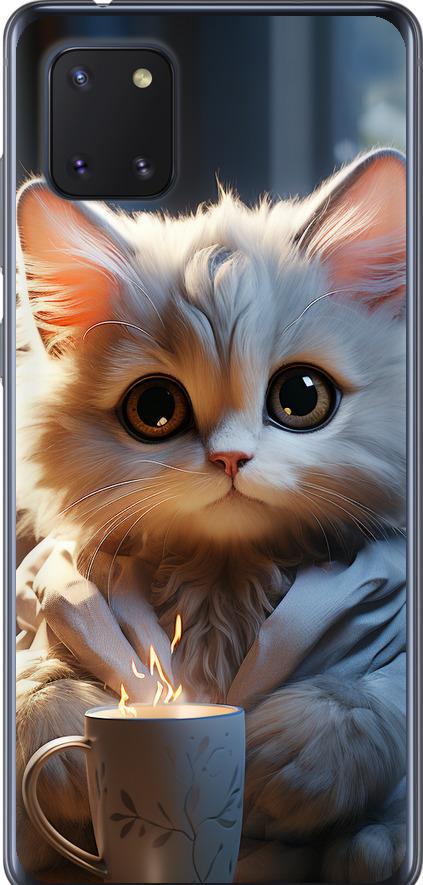 Чехол на Samsung Galaxy Note 10 Lite White cat (5646t-1872-42517) Чехол на Samsung Galaxy Note 10 Lite White cat (5646t-1872-42517)