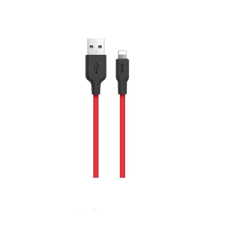 Кабель Hoco X21 USB-Lightning быстрая зарядка силиконовый 1 м Красный (1962062817) - фото 1 Кабель Hoco X21 USB-Lightning быстрая зарядка силиконовый 1 м Красный (1962062817) - фото 1