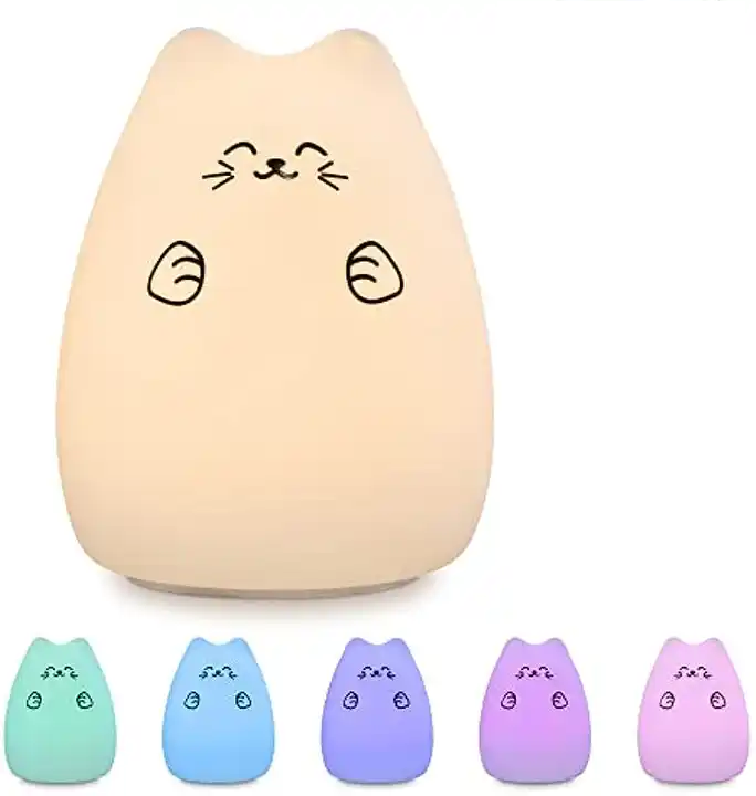 Нічник дитячий Little Joy Cat Led від USB силіконовий Білий (9067) - фото 7