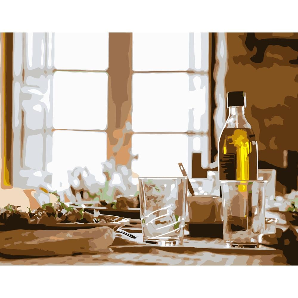 Картина по номерам Strateg Премиум Желтый натюрморт 40x50 см (DY121)