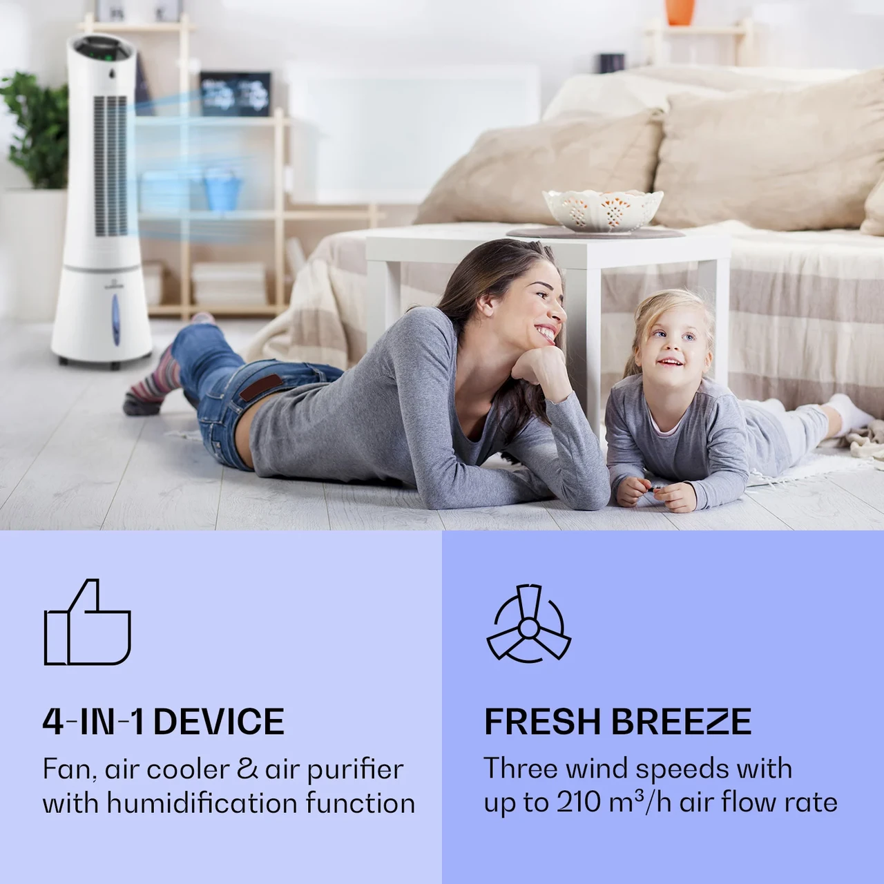 Повітроохолоджувач і вентилятор Skyscraper Ice Smart 4в1 Білий (10040207) - фото 7 Повітроохолоджувач і вентилятор Skyscraper Ice Smart 4в1 Білий (10040207) - фото 7