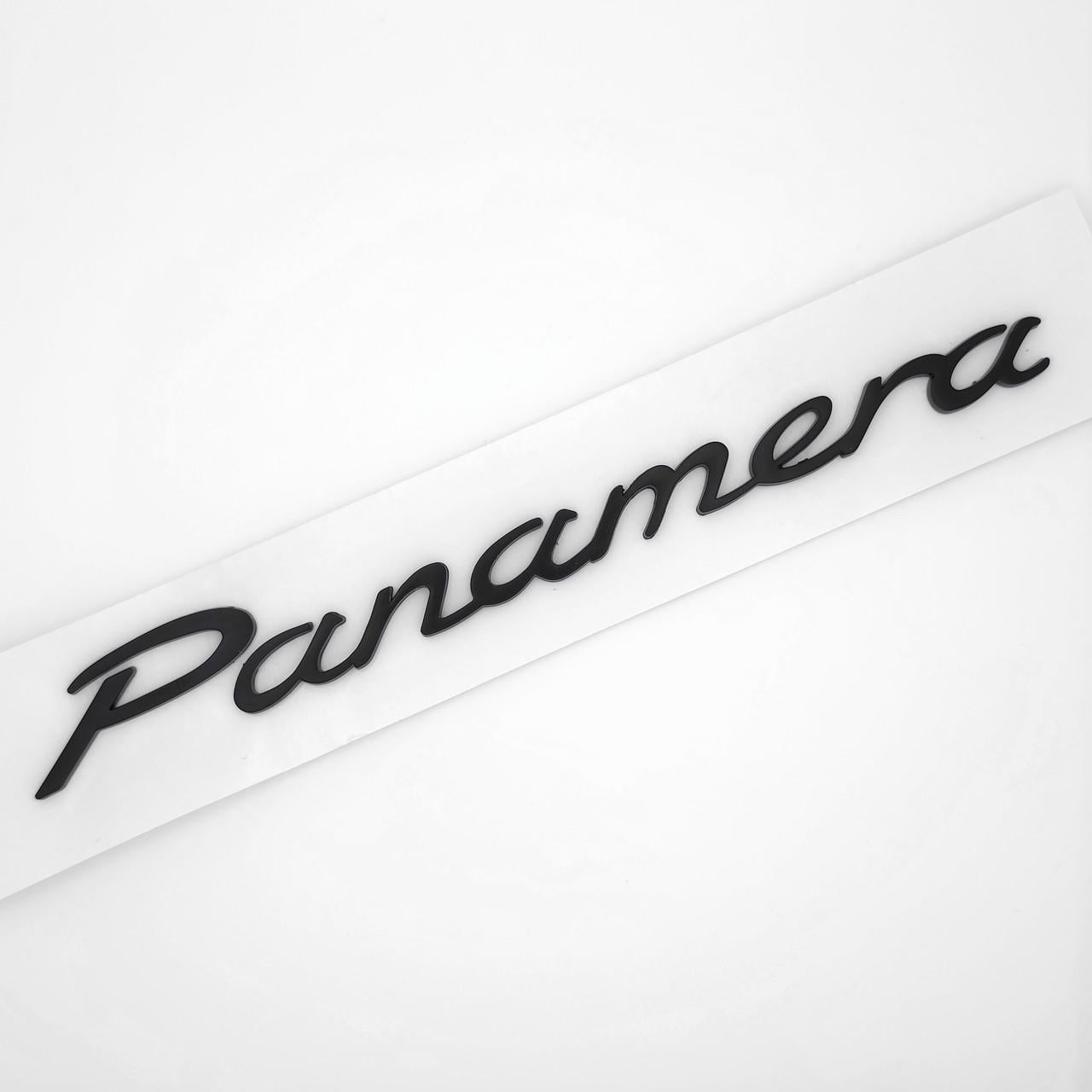 Эмблема надпись Panamera Porsche 21х2,3 см ABS Черный матовый (3085331514)