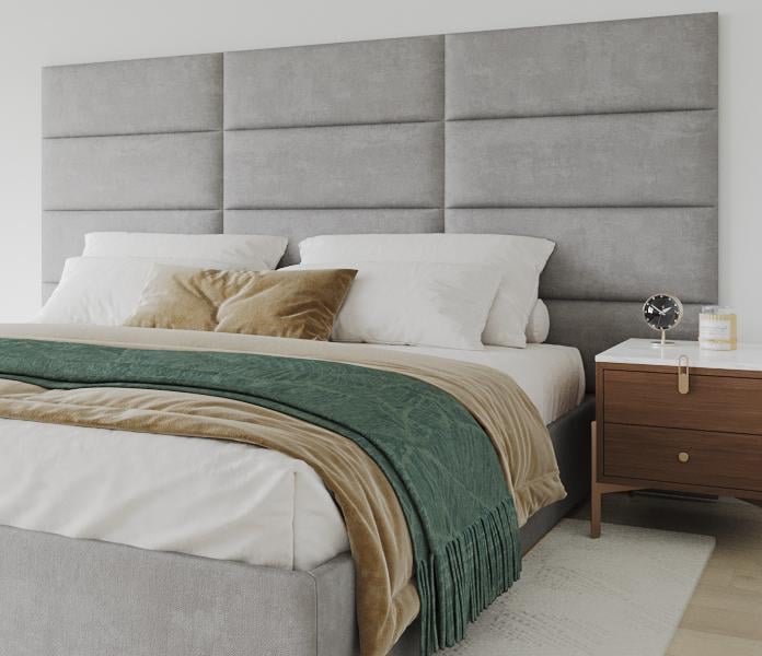 Стінова панель самоклеюча м'яка Soft Pan велюр 30х90х3,7 см матовий Сталь (309001) - фото 3 Стінова панель самоклеюча м'яка Soft Pan велюр 30х90х3,7 см матовий Сталь (309001) - фото 3