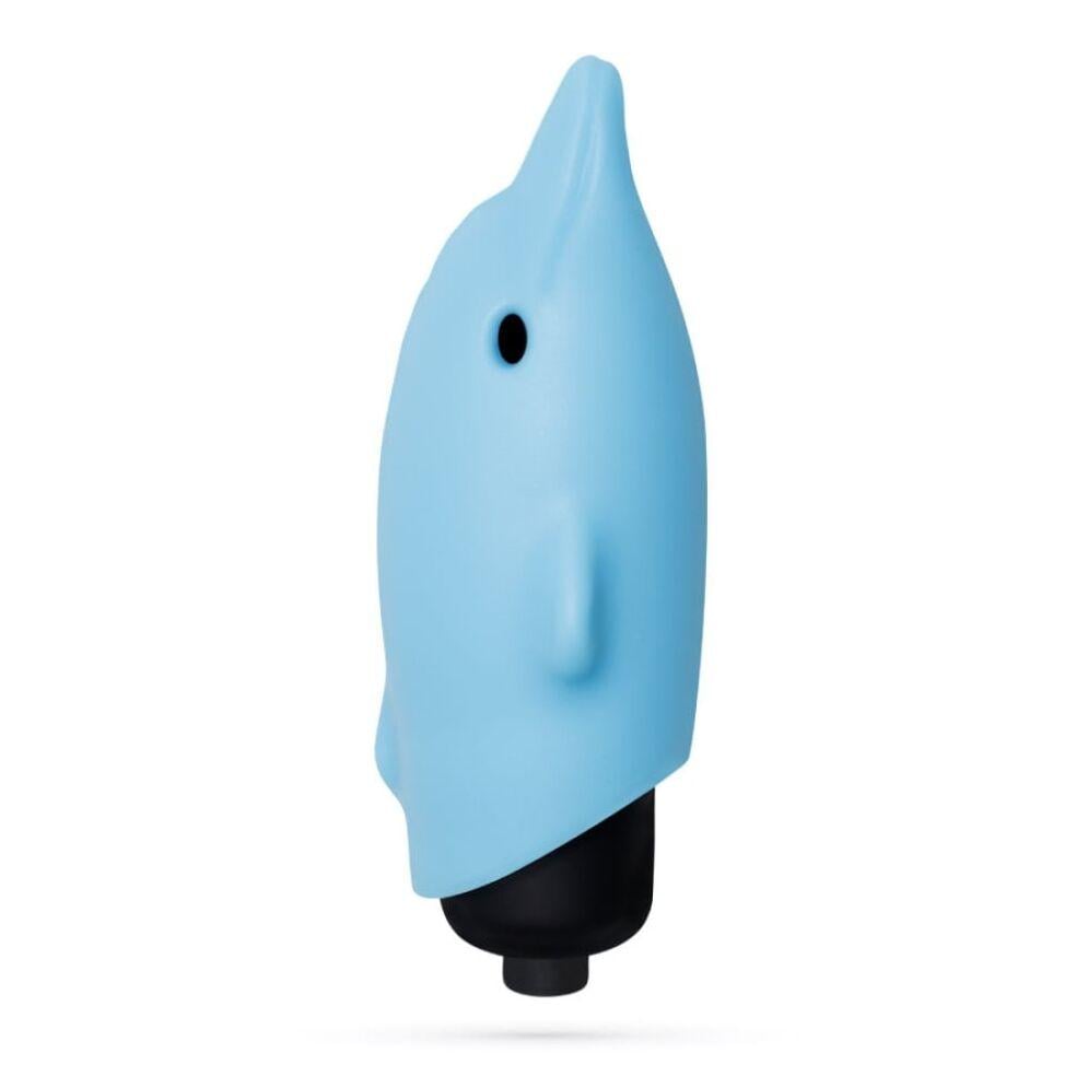 Міні-вібратор Crushios Dolphin з 10 швидкостями Блакитний (38026245)