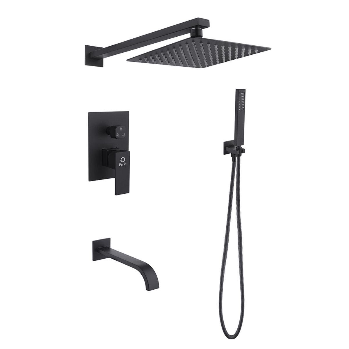 Смеситель PERLA SMART с душевой лейкой однорычажный нержавеющая сталь (PSS7704B)