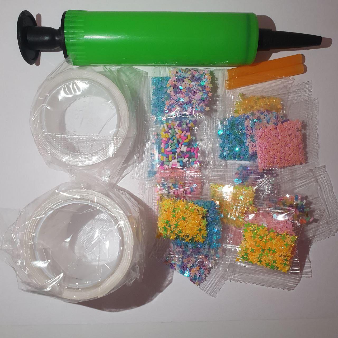 Нанолента двухсторонняя Bubble Kit суперэластичные воздушные шарики/насос/20 упаковок наполнителей (40_005)