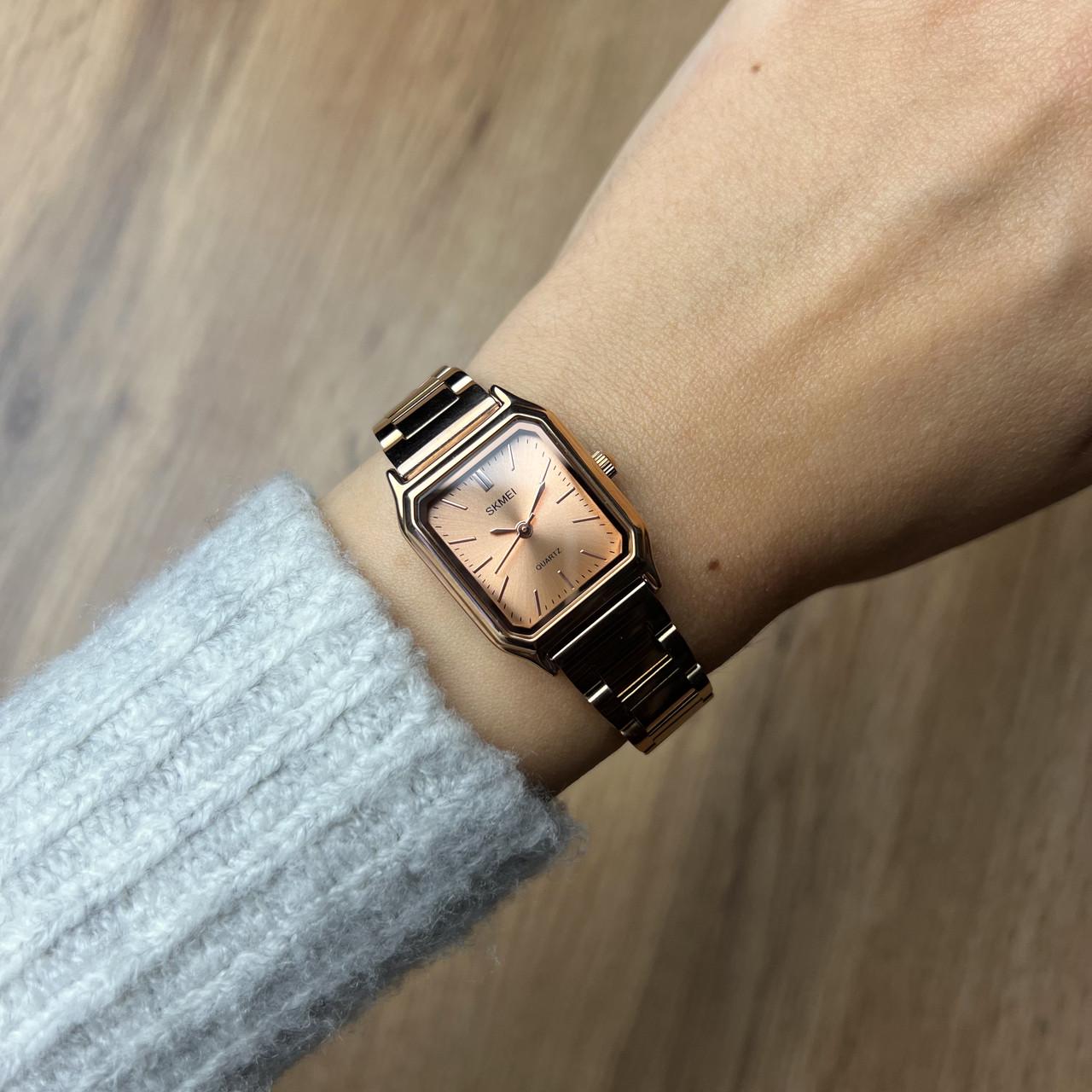 Годинник жіночий металевий Skmei Рожеве золото (z067-2) - фото 2 Годинник жіночий металевий Skmei Рожеве золото (z067-2) - фото 2