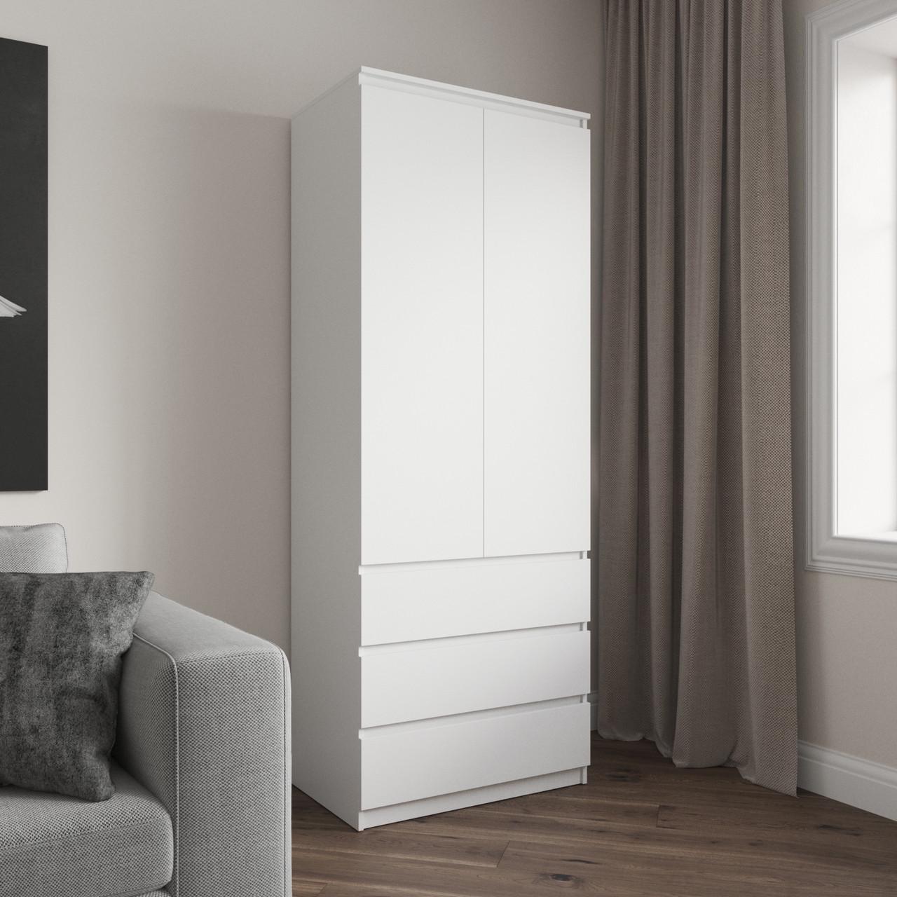 Шафа гардеробна Вайс R-16 802х500х2110 мм Білий (30823293) - фото 1 Шафа гардеробна Вайс R-16 802х500х2110 мм Білий (30823293) - фото 1