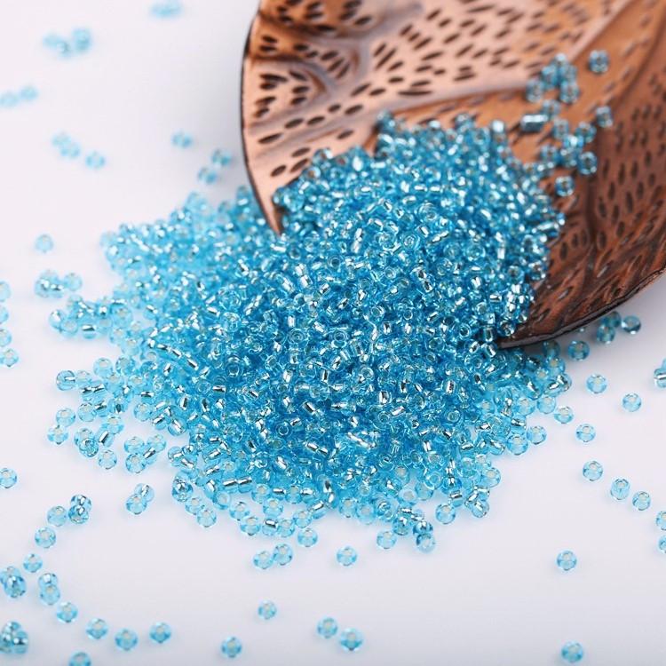 Бисер парчовый 2 мм 50 г Голубой (БР0002ч21)