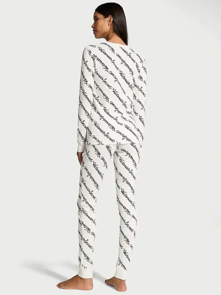 Піжама бавовна сорочка/штани Victoria's Secret Thermal Long Pajama Set L Білий (2681286D) - фото 2 Піжама бавовна сорочка/штани Victoria's Secret Thermal Long Pajama Set L Білий (2681286D) - фото 2