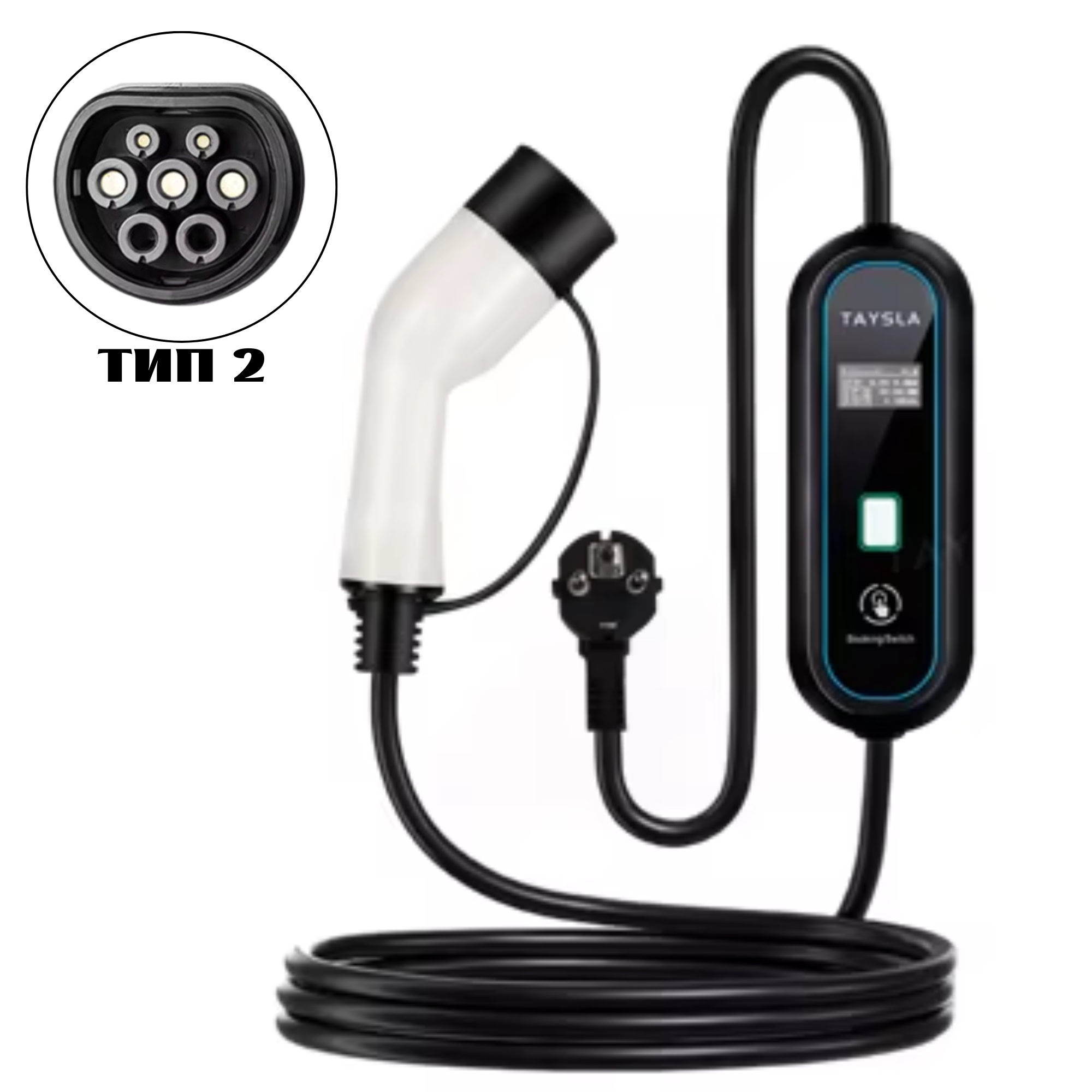 Зарядний пристрій Taysla для електромобілів Type 2 IEC 62196-2 16A 3,5 кВт 1-фазний - фото 2 Зарядний пристрій Taysla для електромобілів Type 2 IEC 62196-2 16A 3,5 кВт 1-фазний - фото 2
