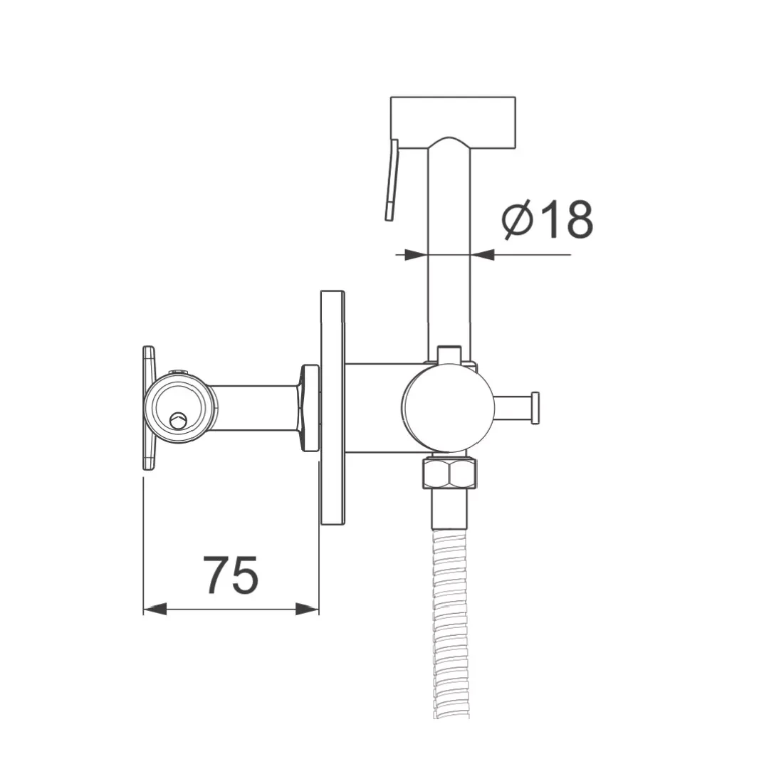 Гигиенический душ с термостатом Gappo G7290-6 Черный (G7290-6) - фото 7
