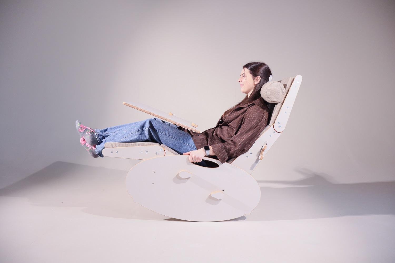 Стіл комп'ютерний трансформер ТО-17 для роботи напів-лежачи та лежачи Молочний - фото 7 Стіл комп'ютерний трансформер ТО-17 для роботи напів-лежачи та лежачи Молочний - фото 7