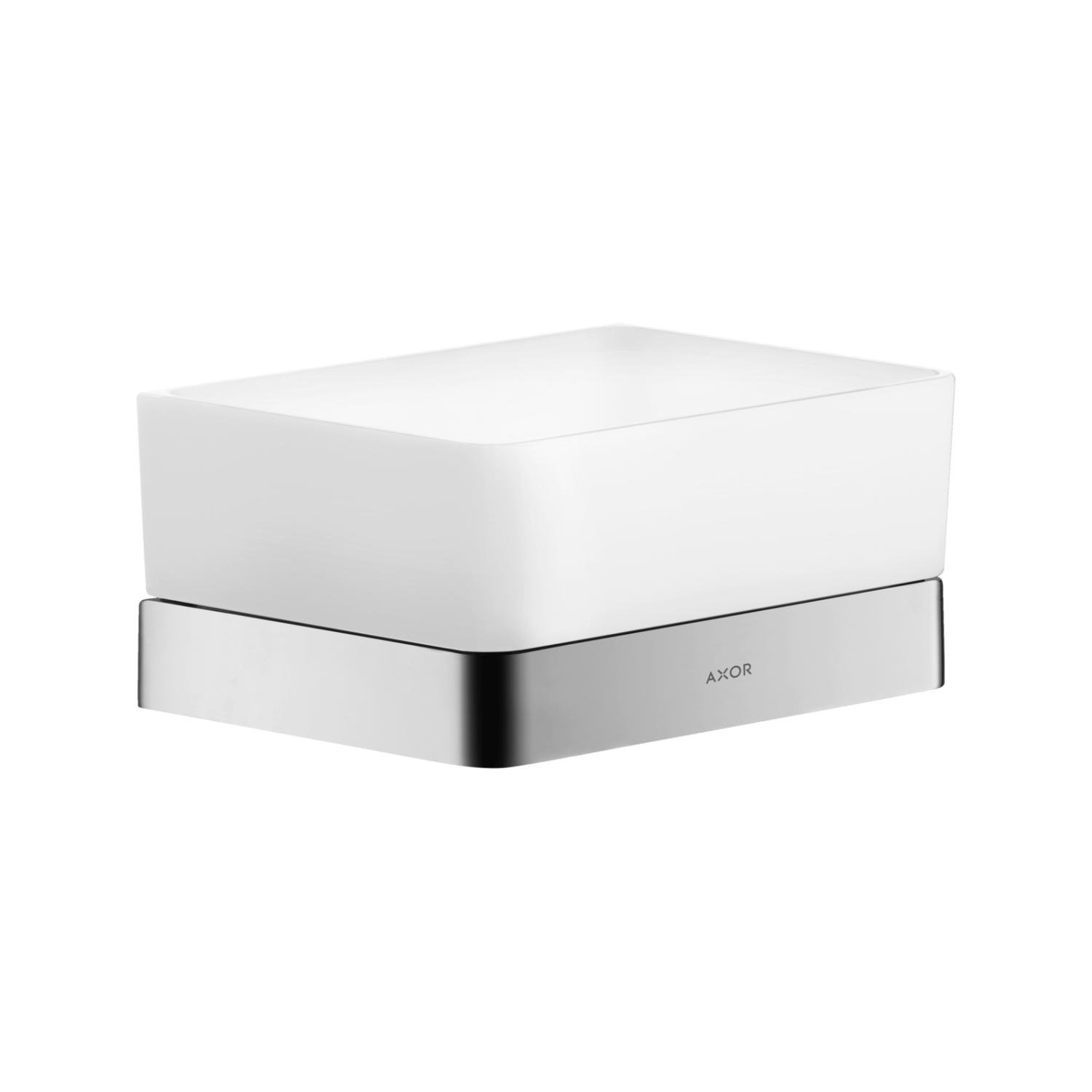 Полка настенная для ванной Hansgrohe AXOR 42802000 стеклянная одинарная Хром (71266)