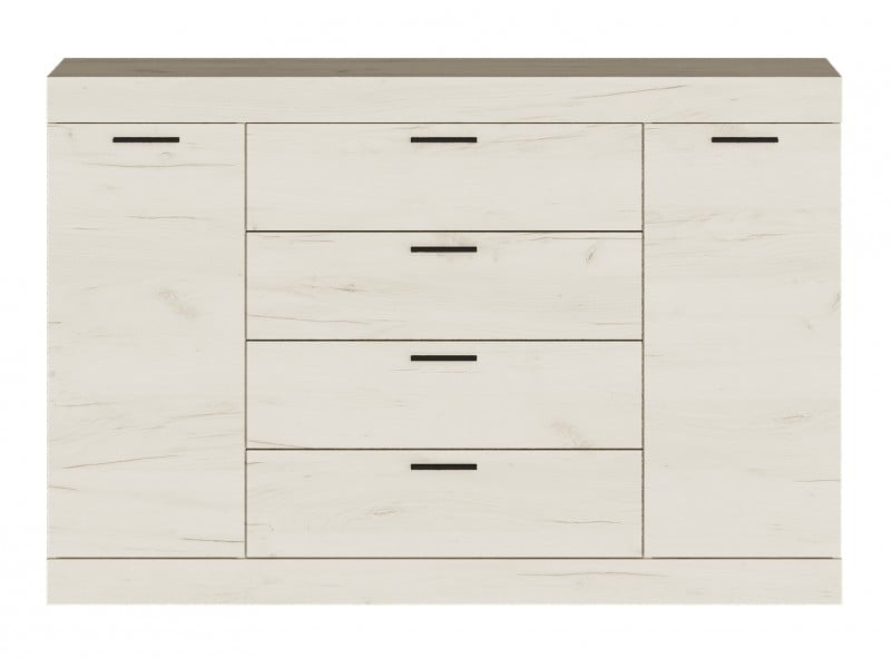 Комод Еверест Соната-8 140х38х94 см Крафт/Белый (15030)