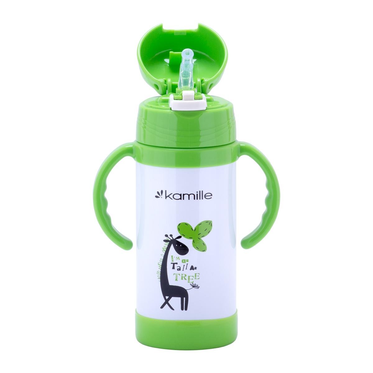 Термос дитячий з трубочкою Kamille з нержавіючої сталі 350 мл Зелений (14897086) - фото 2 Термос дитячий з трубочкою Kamille з нержавіючої сталі 350 мл Зелений (14897086) - фото 2