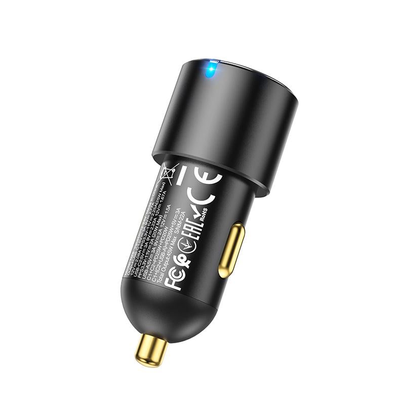 Зарядное устройство автомобильное Hoco NZ6 PD45W 3-port 2C1A car charger Black (6931474765185) - фото 7 Зарядное устройство автомобильное Hoco NZ6 PD45W 3-port 2C1A car charger Black (6931474765185) - фото 7