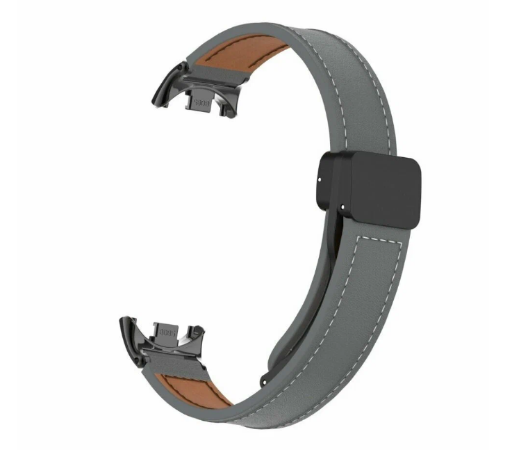 Ремінець шкіряний для Xiaomi Band 8 Туманно-сірий - фото 2