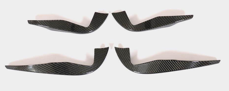 Накладки боковые на передний бампер DDCarbon RS 2016-2019 для Audi ТТ 2014-2023 натуральный карбон (133103)