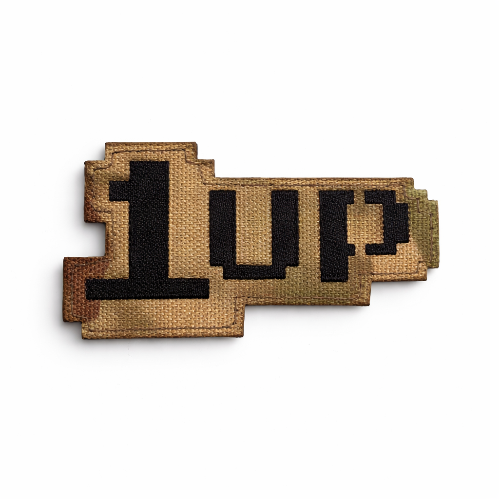 Шеврон на липучке Laser Cut 1 UP 1 жизнь 9х5 см Мультикам/Черный Шеврон на липучке Laser Cut 1 UP 1 жизнь 9х5 см Мультикам/Черный