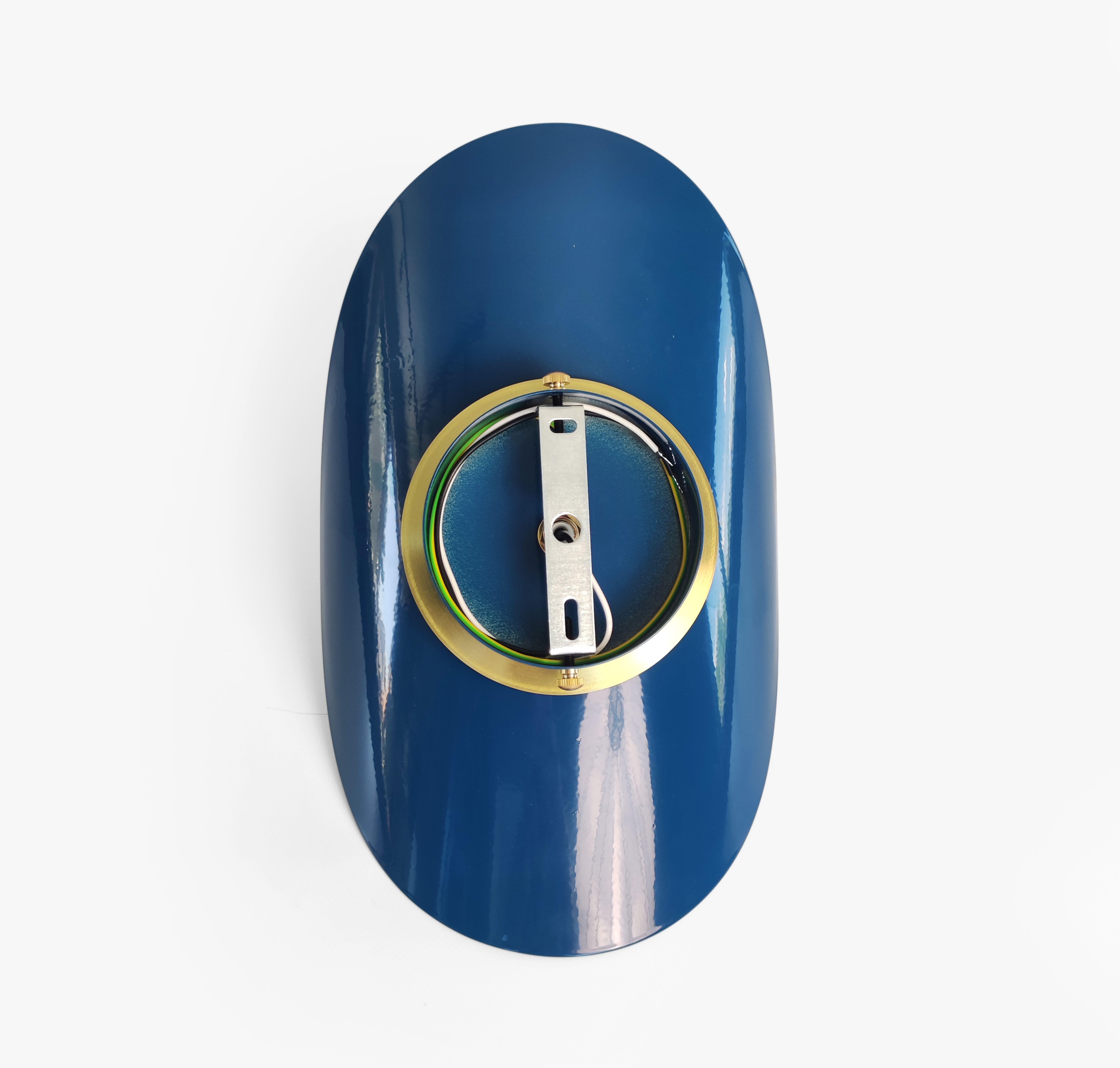 Настенный светильник Gaff Design с деталями из латуни Синий (BRASS44) - фото 4