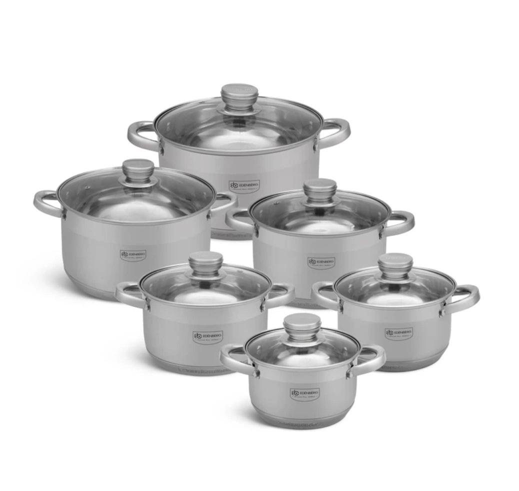 Набір посуду Edenberg EB-4036 із нержавіючої сталі 12 шт. (EB-4036)