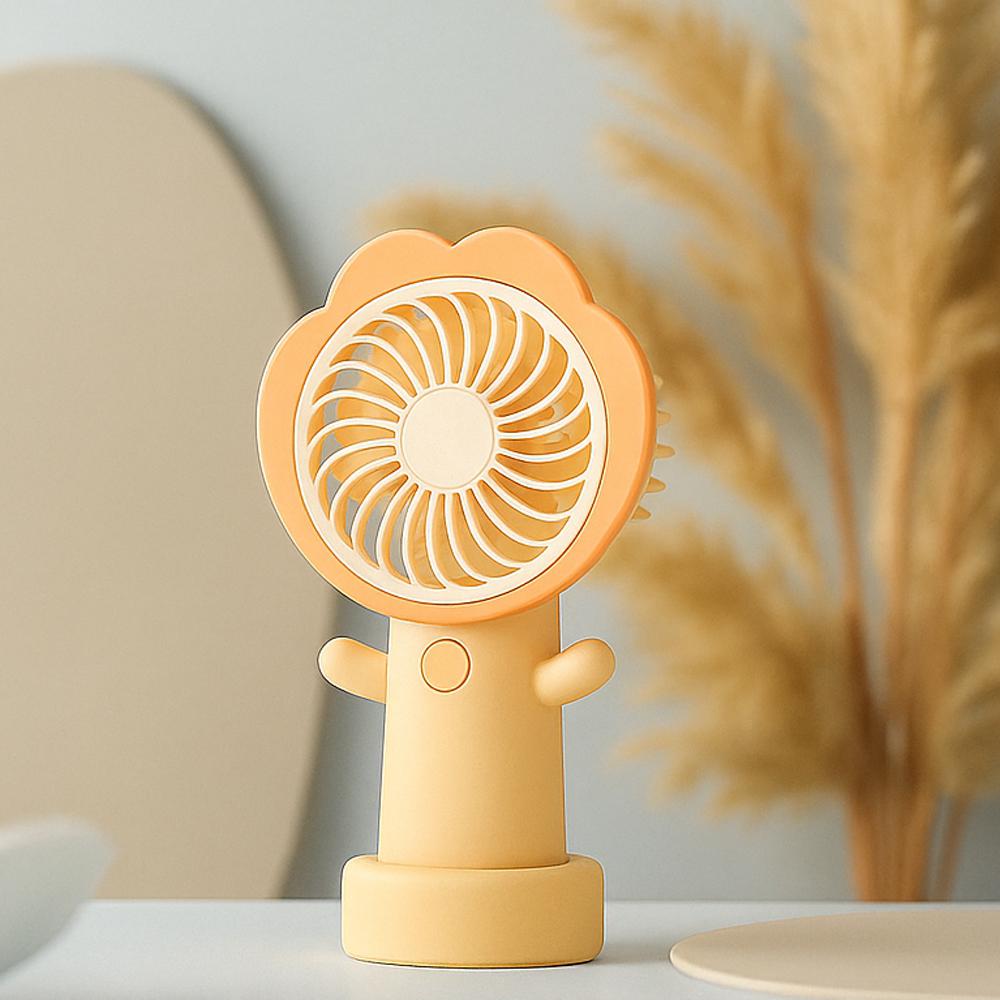 Вентилятор портативний на акумуляторі та USB Квітка Помаранчевий (51-пом-BT-8861) - фото 9 Вентилятор портативний на акумуляторі та USB Квітка Помаранчевий (51-пом-BT-8861) - фото 9