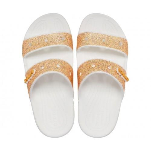 Шльопанці жіночі утеплені Crocs Classic Crocs Glitter Sandal Sorbet р. 40-41 Білий (11207) - фото 5
