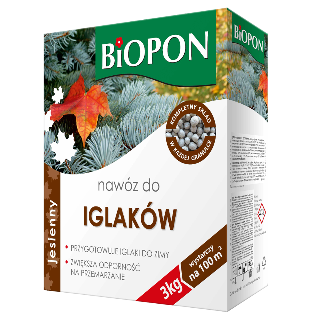 Удобрение помещенное Biopon осеннее для хвойных растений 3 кг (R50164)